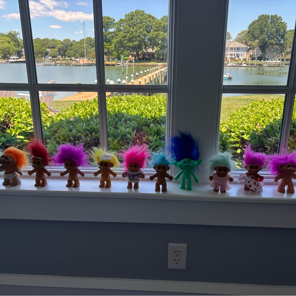 Vintage Troll Dolls Lot with Colorful Hair